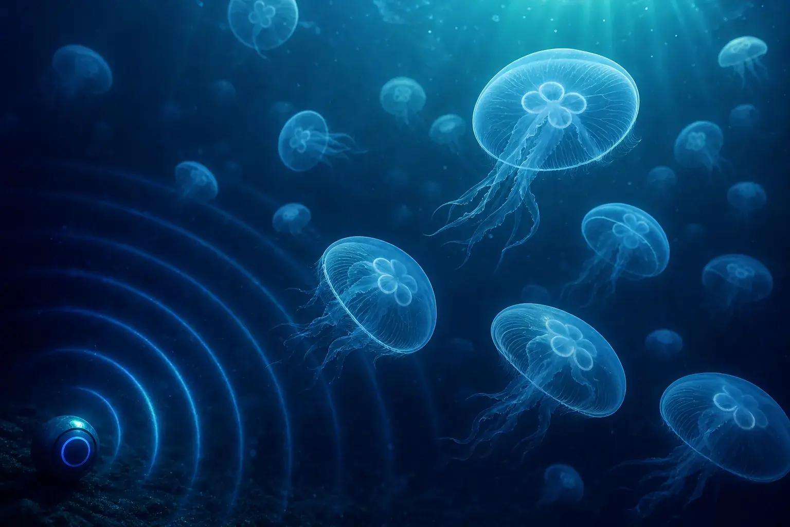 Jellyfish in open water