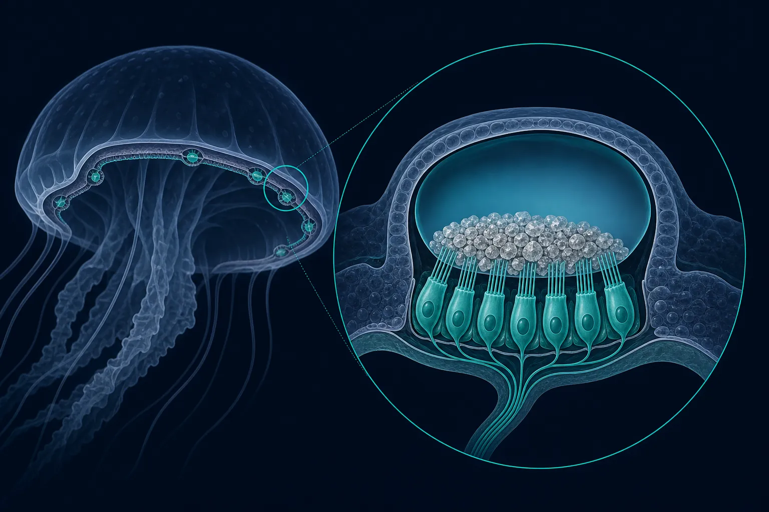 Jellyfish balance organ diagram